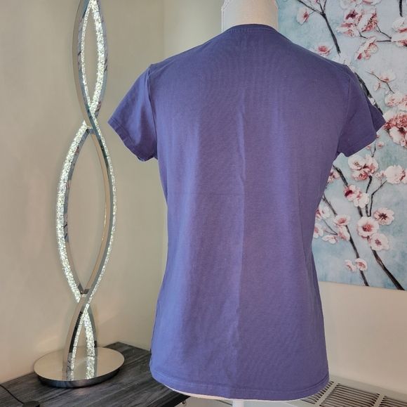 Calvin Klein Blue and Silver Top - Picture 4 of 5